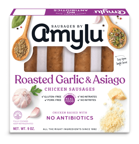 Antibiotic Free Roasted Garlic and Asiago Chicken Sausage