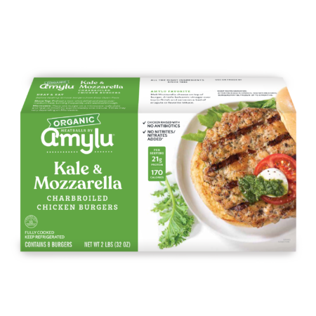 Organic Kale & Mozzarella Chicken Burger